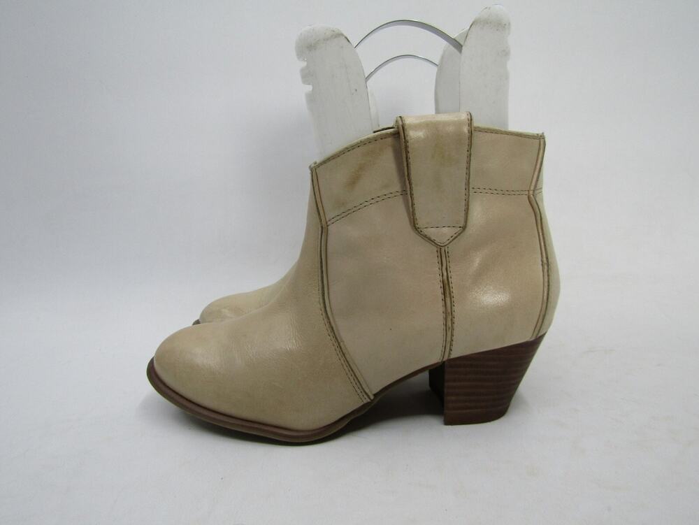 ALDO Womens Size 7 M Beige Leather Ankle Fashion Boots Bootie